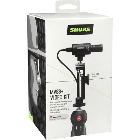 MV88+DIG-VIDKIT Microphone stéréo numérique à condensate