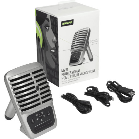 MV51-DIG Microphone à condensateur à large diaphragme Bu SHURE