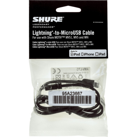 AMV-LTG CÃ¢ble de remplacement SHURE