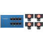 ETH-TALLY-LINK-V2-X4 - Kit 1x Tally Box + 4x Lumières Tally