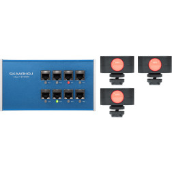 ETH-TALLY-LINK-V2-X3 - Kit 1x Tally Box + 3x Lumières Tally SKAARHOJ