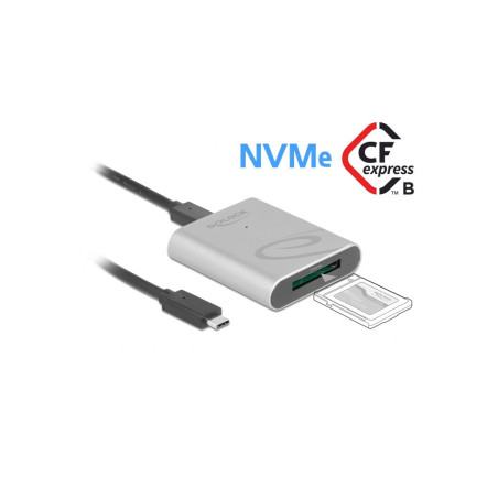 Lecteur de carte USB Type-C pour cartes de mémoire CFexpress, boitier en aluminium