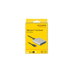 Lecteur de carte USB Type-C pour cartes de mémoire CFexpress, boitier en aluminium Delock
