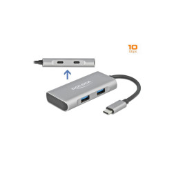 Hub externe USB 3.2 Gen 2 USB-C avec 2x USB-A et 2x USB-C Delock
