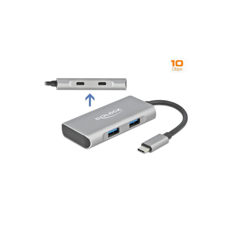 Hub externe USB 3.2 Gen 2 USB-C avec 2x USB-A et 2x USB-C