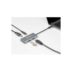 Hub externe USB 3.2 Gen 2 USB-C avec 3x USB-A et 1x USB- Delock