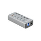 Hub USB 3.2 Gen 1 avec 4 ports + 1 port de chargement rapide avec interrupteurs et voyants