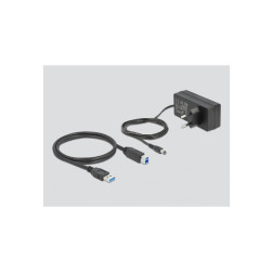 Hub USB 3.2 Gen 1 avec 4 ports + 1 port de chargement rapide + 1 port USB-C PD 3.0 avec interrupteur et voyant Delock