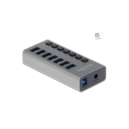 Externe SuperSpeed USB Hub avec 7 ports et interrupteurs