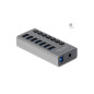 Externe SuperSpeed USB Hub avec 7 ports et interrupteurs