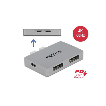 Adaptateur Dual DisplayPort avec 4K 60 Hz et PD 3.0 pour MacBook