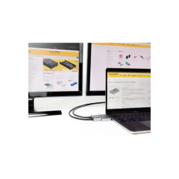 Adaptateur Dual DisplayPort avec 4K 60 Hz et PD 3.0 pour MacBook Delock