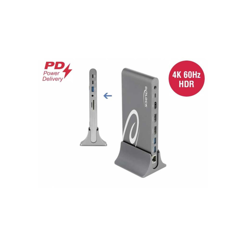 Station d'accueil USB Type-C DP 1.4 triple 4K Display - HDMI / DisplayPort / USB / LAN / SD / PD 3.0