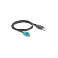 Câble HSD Z femelle à USB 2.0 Type-A mâle 1 m Delock