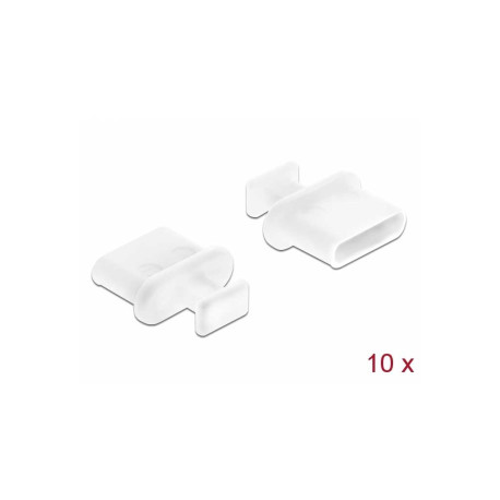 Capot blanc pour USB Type-C femelle avec prise 10 pièces Delock