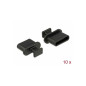 Capot noir pour USB Type-C femelle avec prise 10 pièces Capot noir pour USB Type-C femelle avec prise 10 pièces