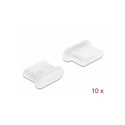 Capot blanc pour USB Type-C femelle sans prise, 10 pièces Delock