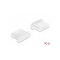 Capot blanc pour USB Type-C femelle sans prise, 10 pièces Capot blanc pour USB Type-C femelle sans prise, 10 pièces