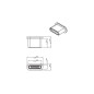 Capot noir pour USB Type-C femelle sans prise, 10 pièces Capot noir pour USB Type-C femelle sans prise, 10 pièces
