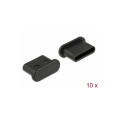 Capot noir pour USB Type-C femelle sans prise, 10 pièces Delock