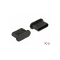Capot noir pour USB Type-C femelle sans prise, 10 pièces Capot noir pour USB Type-C femelle sans prise, 10 pièces