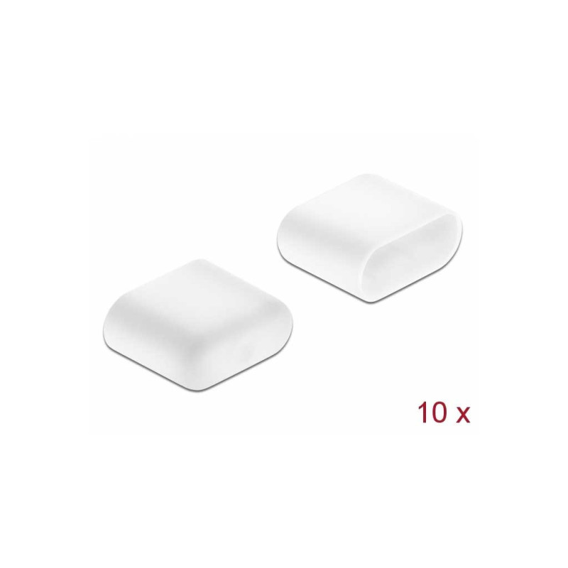 Capuchon anti-poussière pour USB Type-C male, 10 pièces, blanc Capuchon anti-poussière pour USB Type-C male, 10 pièces, blanc