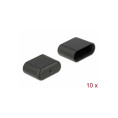 Capuchon anti-poussière pour USB Type-C male, 10 pièces, noir Delock