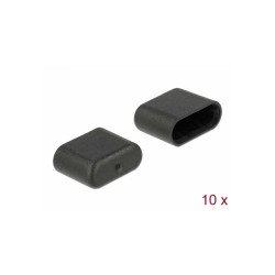 Capuchon anti-poussière pour USB Type-C male, 10 pièces, noir Delock