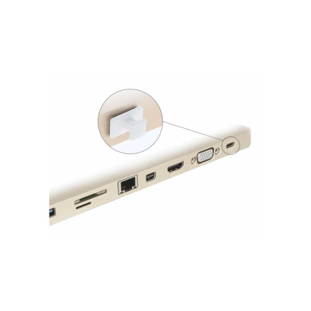 Capot blanc pour USB Type-C femelle blanc grosse prise, Delock