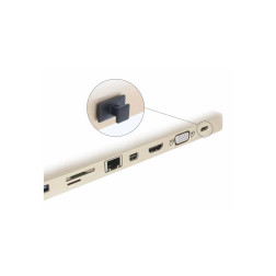 Capot noir pour USB Type-C femelle noir grosse prise, 10