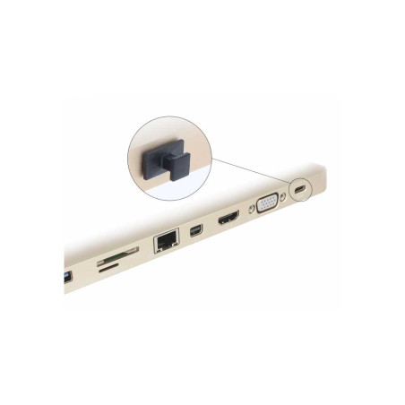 Capot noir pour USB Type-C femelle noir grosse prise, 10