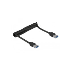 Câble-ressort USB 3.0 Type-A mâle à Type-A mâle Delock