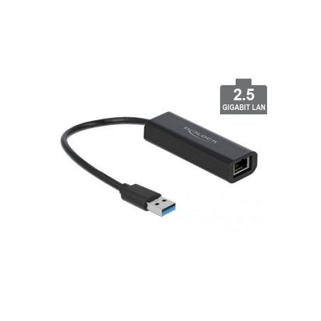 Adaptateur USB Type-A mâle vers 2,5 Gigabit LAN Adaptate Delock