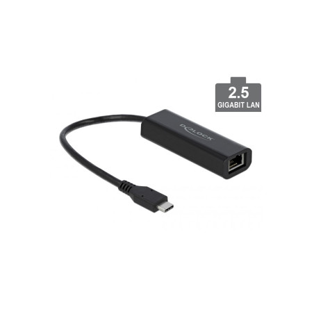 Adaptateur USB Type-C mâle vers 2,5 Gigabit LAN Adaptate Delock