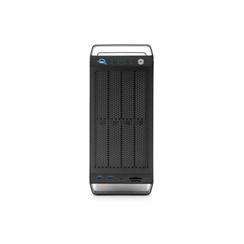 ThunderBay Flex, 0TB flexible 8-bay Storage/Dock/PCIe Enclosure with 2x TB3 Ports Featuring SoftRAID XT. TB 3 cable