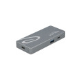 Lecteur de carte USB Type-C pour cartes mémoires CFast et SD + USB Hub avec port Type-A et USB Type-C Delock