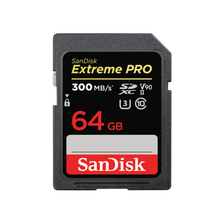 SD Extreme Pro 64Go UHS-II 300Mo/s V90 SD Extreme Pro 64 SanDisk