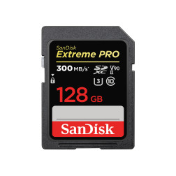 SD Extreme Pro 128Go UHS-II 300Mo/s V90 SanDisk