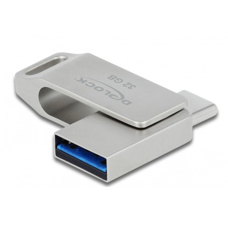 Clé USB 3.2 Gen 1 USB-C + Type-A 32 GB - Boitier métalli