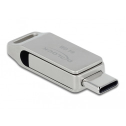Clé USB 3.2 Gen 1 USB-C + Type-A 64 GB - Boitier métalli