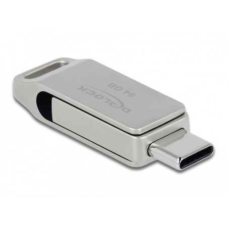 Clé USB 3.2 Gen 1 USB-C + Type-A 64 GB - Boitier métalli