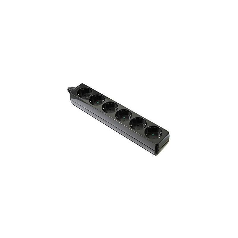 Multiprise x6 noir - Cordon 1.5m Multiprise x6 noir - Cordon 1.5m