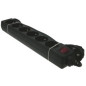 Multiprise x6 - Avec interrupteur Noir - Cordon 1.5m Multiprise x6 - Avec interrupteur Noir - Cordon 1.5m
