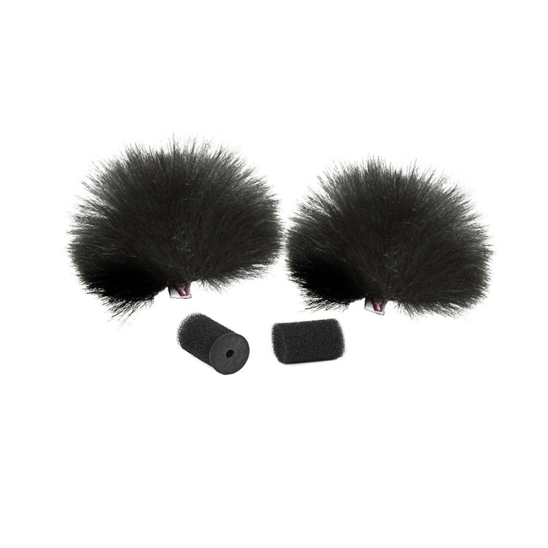 Lavalier Noir - Paire de bonnettes à poils pour micros cravate - Couleur noire Lavalier Noir - Paire de bonnettes à poils pour micros cravate - Couleur noire