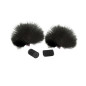 Lavalier Noir - Paire de bonnettes à poils pour micros cravate - Couleur noire Lavalier Noir - Paire de bonnettes à poils pour micros cravate - Couleur noire