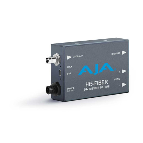 Hi5-Fiber Transport HD/SD-SDI sur Fibre vers HDMI audio et vidéo AJA