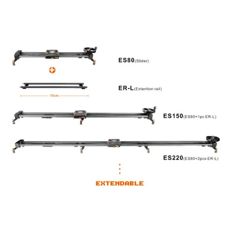ER-L Extension 70cm pour slider Pour ES80 ou ES150, exte