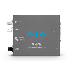 12G-AM 12G-SDI 8-Channel AES Audio Embedder/Disembedder with Fiber Options AJA