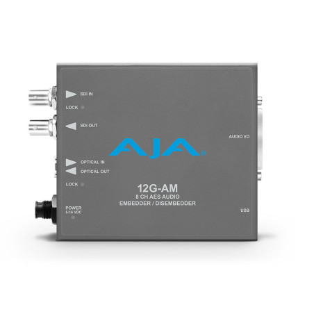 12G-AM 12G-SDI 8-Channel AES Audio Embedder/Disembedder AJA