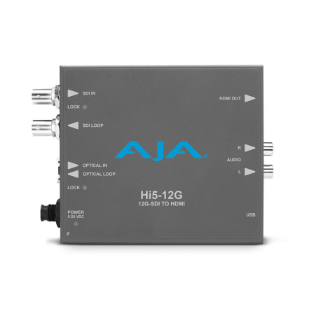 Hi5-12G-R 12G-SDI to HDMI 2.0 Conversion with ST Fiber Receiver AJA
